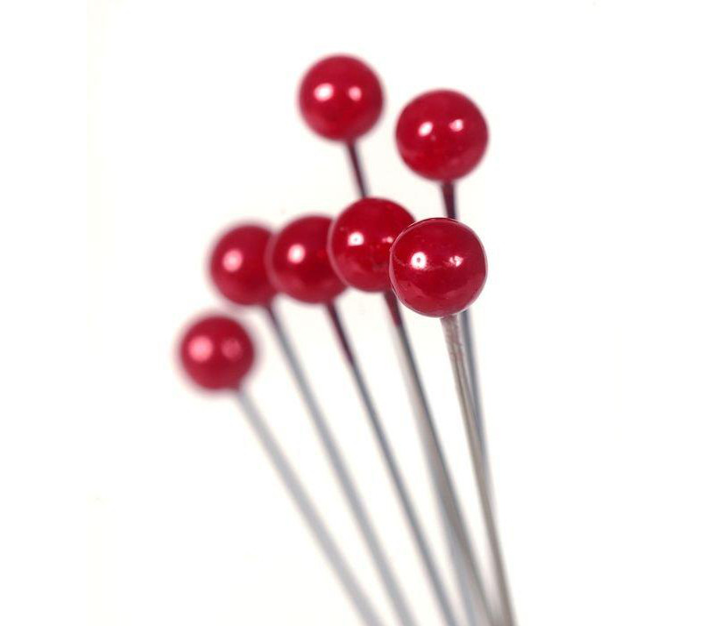 Florist Sundries Pins Oasis® Pearl Pins Red 4mm Michael Dark