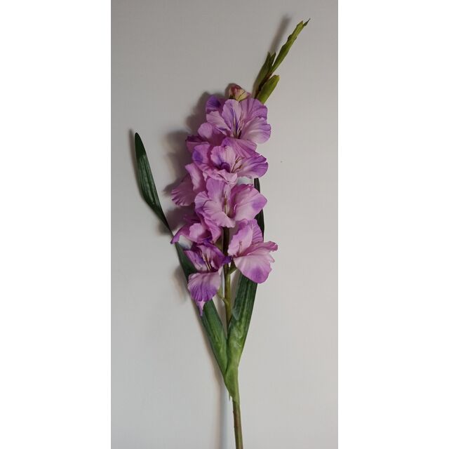 90cm Artificial Gladioli Lilac Michael Dark