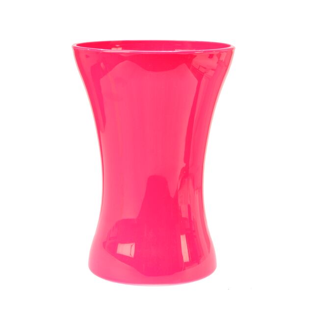 20cm Acrylic Handtied Vase Cerise Plastic Vases