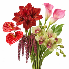 artificial exotic flower stems for florists