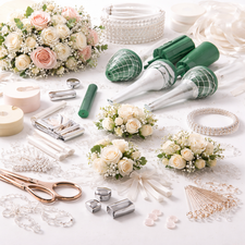 bridal floristry supplies including bouquet holders corsage supplies wristlet bases and bridal wire frames
