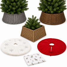 Christmas Tree Skirts & Collars – Willow, Faux Fur & Fabric Designs