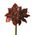 A realistic red fabric amaryllis artificial flower on white background.